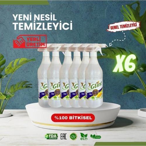 6 X 1 Lt %100 Bitkisel Çok Amaçlı Efsane Genel Temizleyici Tamamen Kokusuz