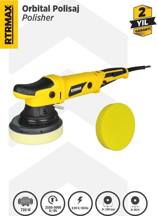RTM1450 Orbital Polisaj Makinası 720 W 150 mm