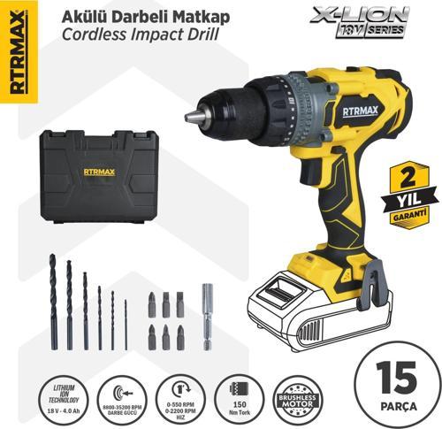 RTX3020B Şarjlı Darbeli Matkap Kömürsüz 150Nm - Akü Hariç