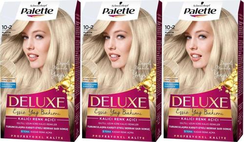 Deluxe Saç Boyası 10-2 Platin Sarısı 3'lü Set