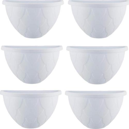 SO-DD03 Dekoratif Damla Duvar Saksı 3.4 Lt Beyaz 6 Adet