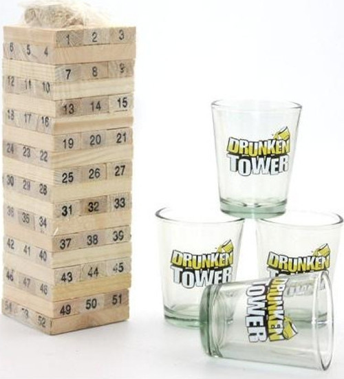Büro Ev Ofis Etkinlik Partisi için Jenga Bardak Shot Oyunu
