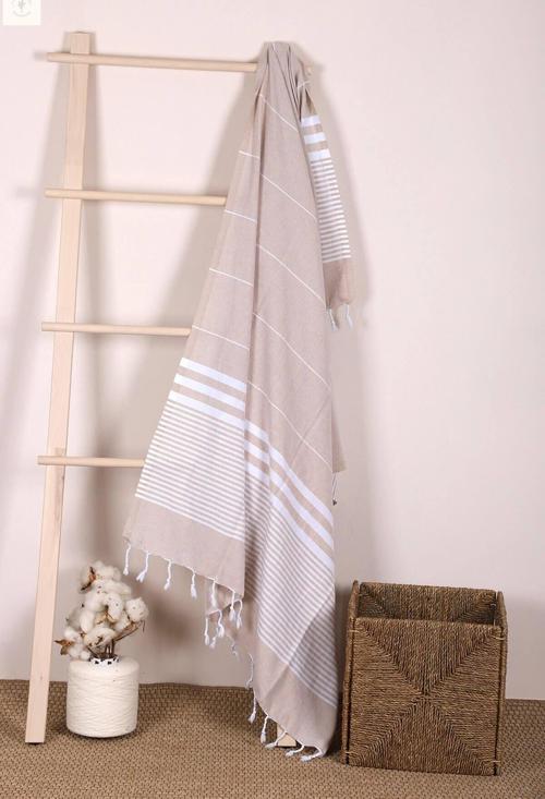 Çizgili %100 Pamuk Soft Peştemal Banyo Plaj Havlusu 100x180 Cm