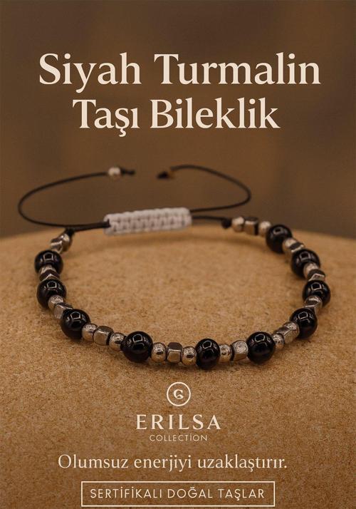 Sertifikalı Siyah Turmalin Taşı Bileklik Negatif Enerjiyi Blokla ve Ruhsal Koruma Sağla