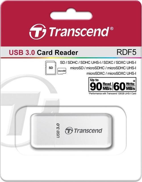 RDF5 USB 3.1 Gen1 SD/MicroSD Kart Okuyucu (Beyaz)