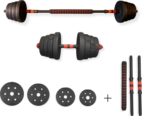Çok Fonksiyonlu Dambıl ve Bar Seti 28 kg – Ayarlanabilir Ağırlıklar (2.5-2-1.25-1 kg) + 8 Klipsli