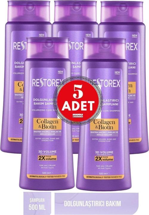 Collagen & Biotin Dolgunlaştırıcı Şampuan 500 Ml 5 Adet