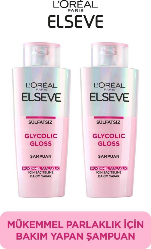 Glycolic Gloss Mükemmel Parlaklık İçin Bakım Yapan Şampuan 200Ml 2'Li Set
