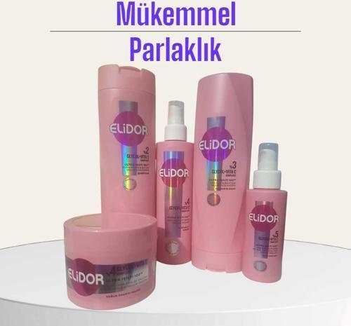 Glycol 5 Li Bakım Seti:Şampuan, Saç Kremi, Işıltı Serumu, Kurtarıcı Sprey , Saç Onarı Maskesi