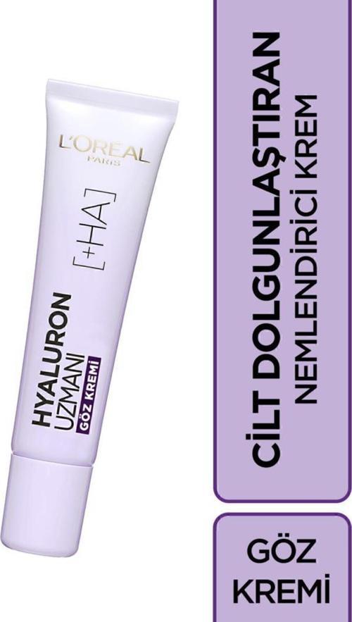 L'Oreal Paris Hyaluron Uzmanı 15Ml Cilt Dolgunlaştıran Nemlendirici Göz Kremi - Hyaluronik Asit