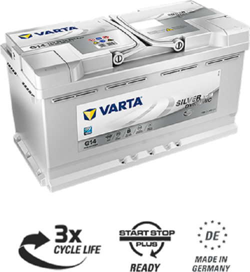 G14 12V 95 Ah Amper AGM Start&Stop Akü