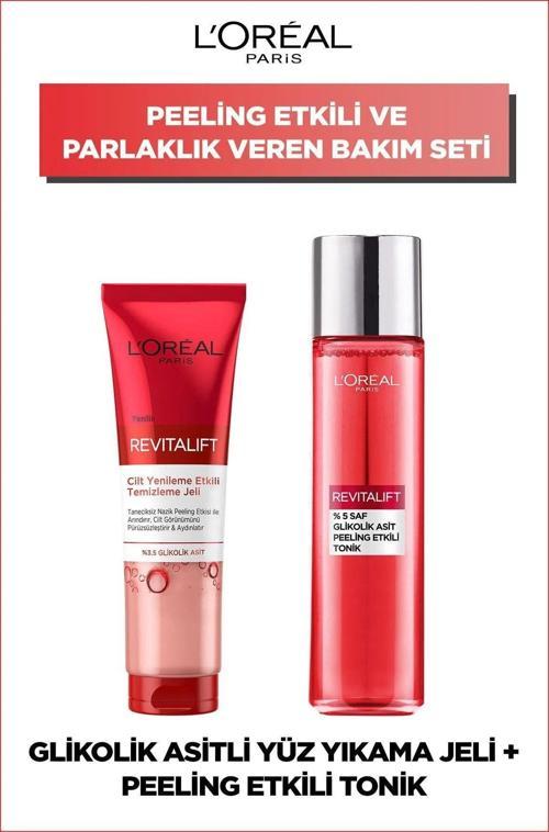 L'Oreal Paris Revitalift %5 Saf Glikolik Asit Peeling Etkili Tonik & Cilt Yenileme Etkili Temizleme Jeli 150 Ml