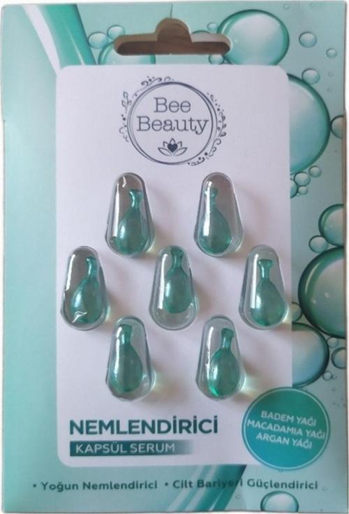 Nemlendirici Kapsül Serum 7 Günlük Kür Badem Yağı Macadamıa Yağı Argan Yağı Kolajen Maske
