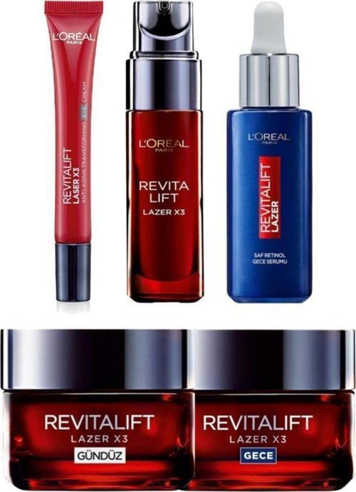 L'Oreal Paris Revitalift Lazer Saf Retinol Cilt Bakım Seti 5Li