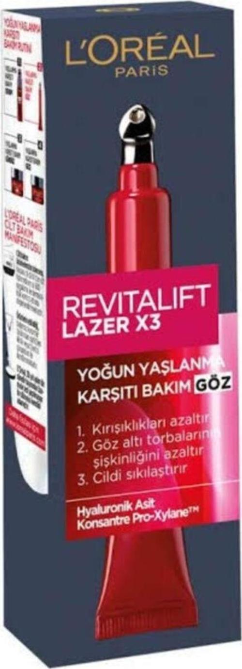 L'Oreal Paris Revitalift Lazer X3 Yoğun Yaşlanma Karşıtı Bakım Göz