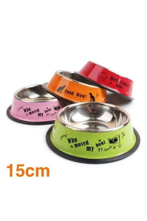 Colorful Life Çelik Mama Ve Su Kabı 15 Cm (1 Adet)