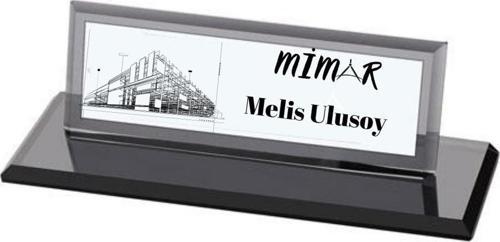 Mimarlara Özel Kristal Masa İsimliği