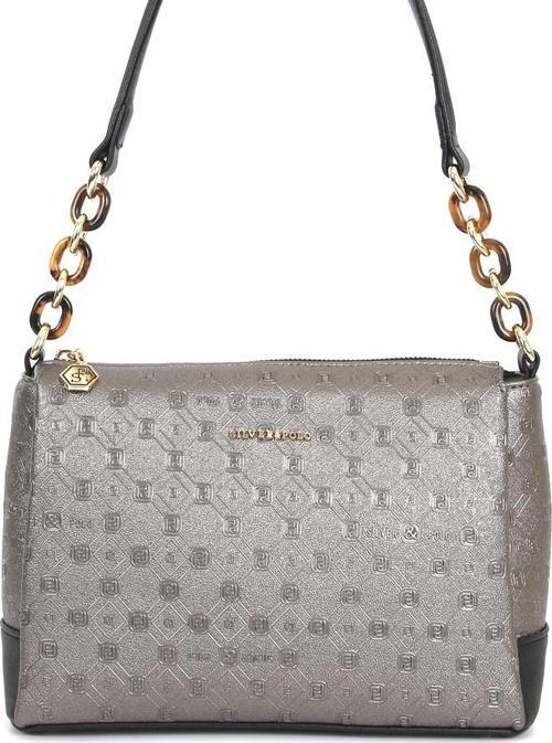 Kadın Postacı Çantası 910-31478 SİLVER POLO ÇAPRAZ BAYAN ÇANTASI M46 PLATİN-MAT SİYAH