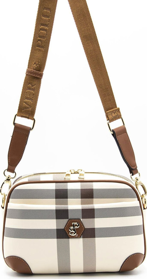 Kadın Çapraz Çanta 1094-42570 SİLVER POLO ÇAPRAZ BAYAN ÇANTASI MK48 KREM-MAT TABA