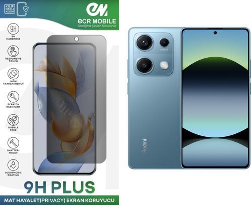 Redmi Note 14S ile Uyumlu Ekran Koruyucu 9H Esnek Nano Kırılmayan MAT HAYALET(Privacy)