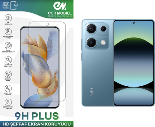 Redmi Note 14S ile Uyumlu Ekran Koruyucu 9H Esnek Nano Cam Şeffaf