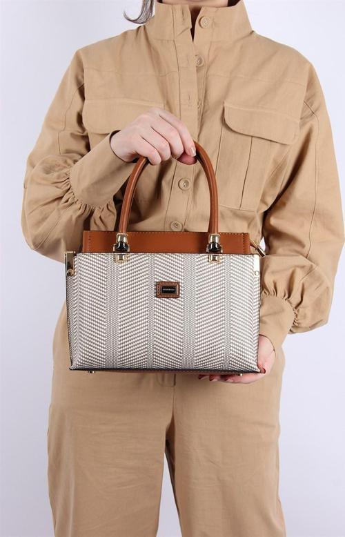 Kadın Omuz Çantası 826-33267 SILVER POLO BAYAN ÇANTASI M132 BEJ-MAT TABA