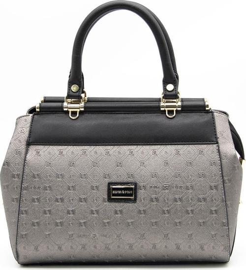 Kadın Omuz Çantası 1020-37818 SİLVER POLO BAYAN ÇANTASI M46 PLATİN-MAT SİYAH