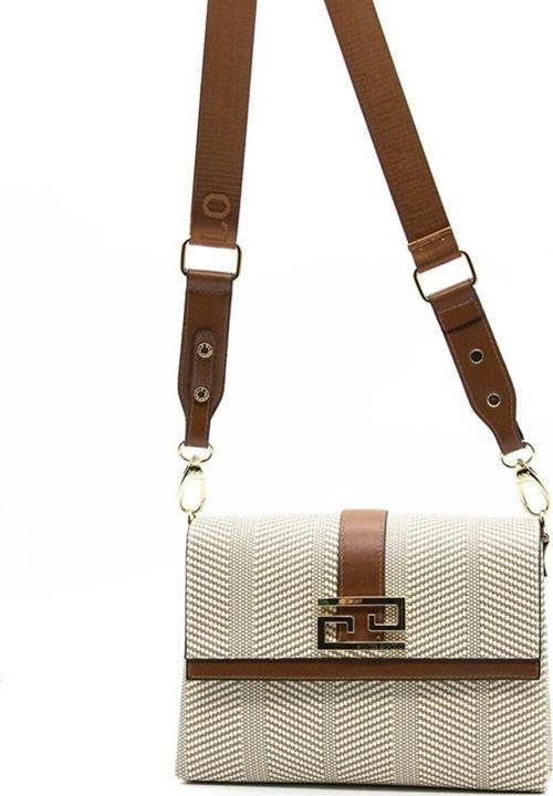 Kadın Çapraz Çanta 1009-39558 SİLVER POLO ÇAPRAZ BAYAN ÇANTASI M132 BEJ-MAT TABA