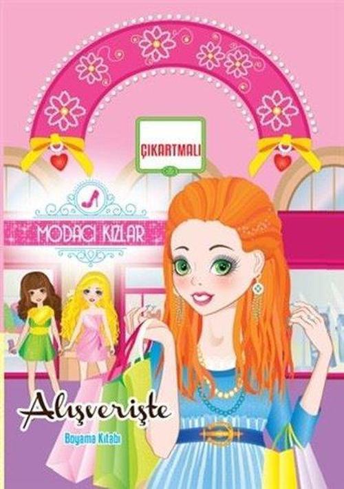 Modacı Kızlar Alışverişte Boyama Kitabı