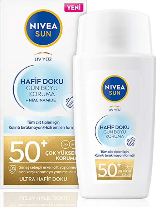 Sun Hafif Dokulu Güneş Koruyucu Yüz Kremi 50SPF 40 ml