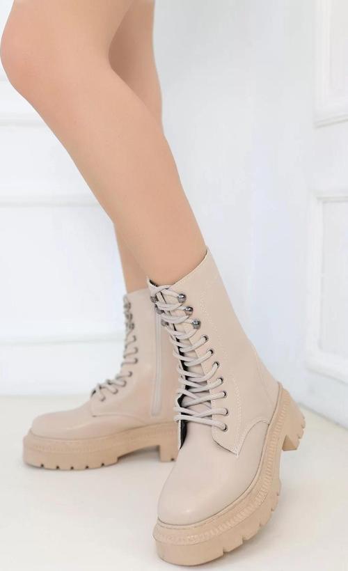 Caxa Nude Cilt Bağcıklı Bot