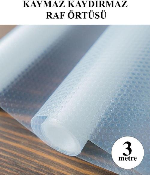 Eva Raflık Kaymaz Dolap Içi Çekmece Raf Örtüsü Kaydırmaz 45 Cm X 3 Metre