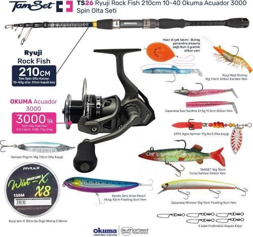 Acuador 3000 Rock Fish 210cm Spin Olta Takımı Seti TS26