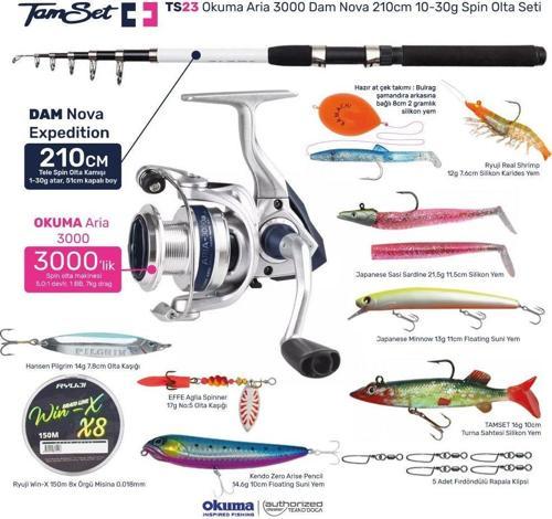 Okuma Aria 3000 Nova 210cm Spin Olta Takımı Seti TS23