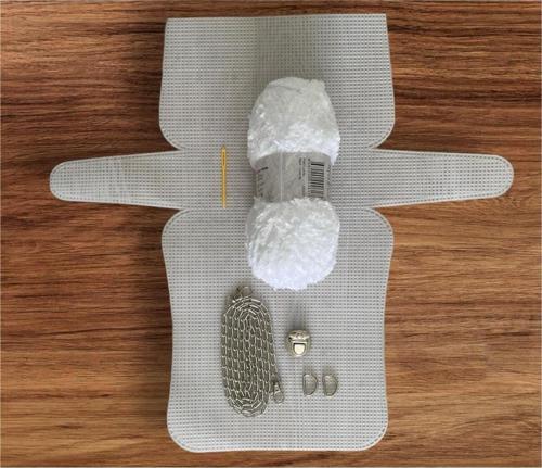 Plastik Kanvas Çanta Seti Büyük Boy - Polar Beyaz İpli