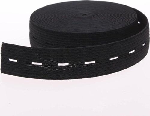 Ilikli Lastik Siyah Renk 2 Cm. - 1 Mt