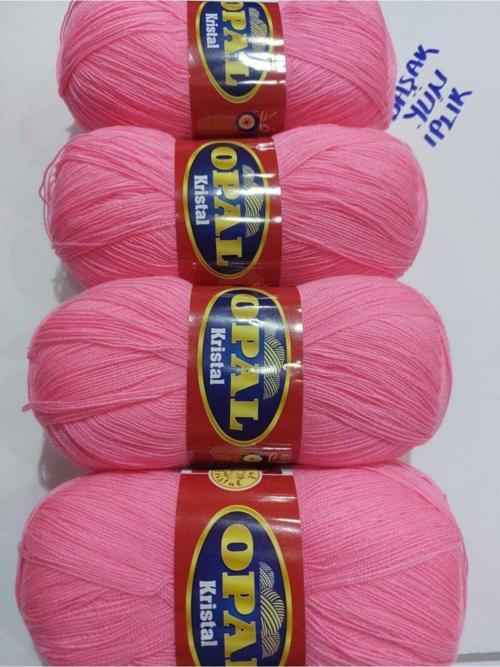 [4 Adet] Lif Ipliği 100 Gr 475 Mt Pembe Renk Tığ Numarası Dantel Serisi 4 Veya 5