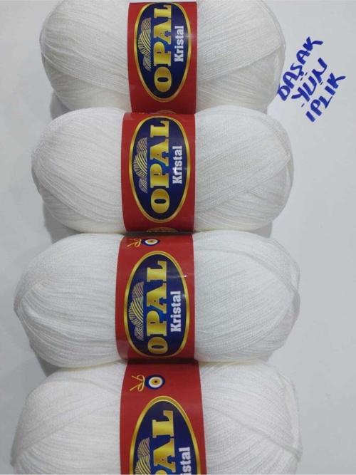 [4 Adet ] 100 Gr Lif Ipliği Beyaz 475 Metre Tığ No Dantel Serisi 4 Veya 5 Dir