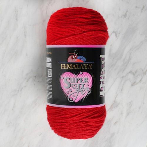 Süper Soft Yarn Kırmızı El Örgü Ipi - 80804
