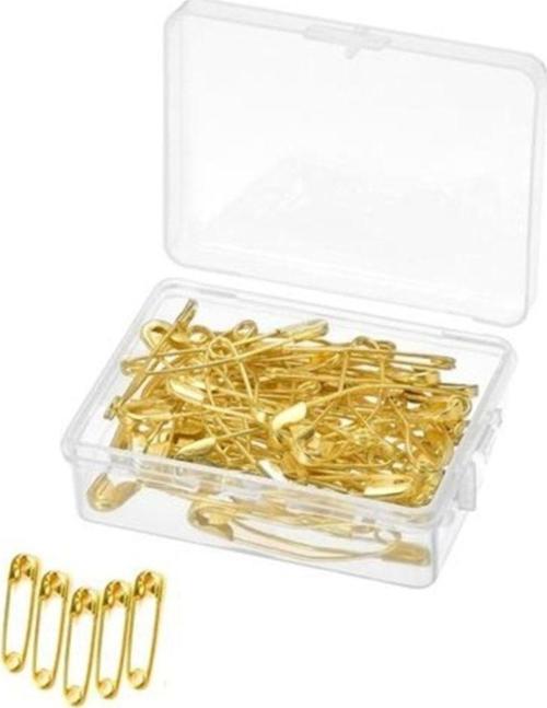 Gold Renkli 2 Cm Çengelli Iğne 50'Li