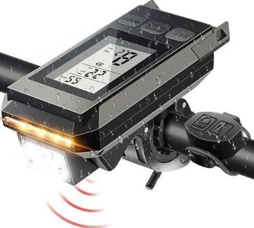 Forte GT 6145 450 Lümen Bisiklet Ön Işık Ve Km Saati Wireless Kablosuz Siyah Renk
