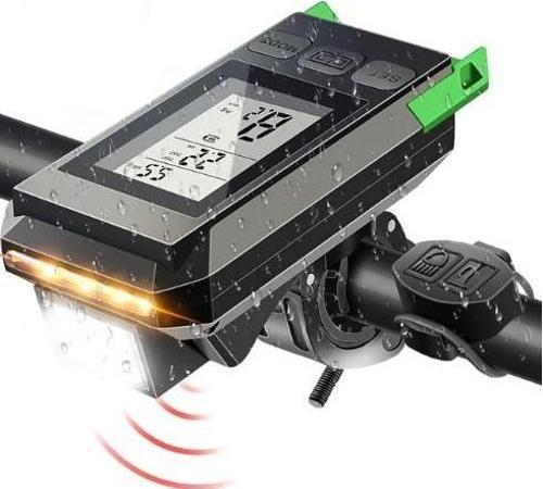 Forte GT 6145 450 Lümen Bisiklet Ön Işık Ve Km Saati Wireless Kablosuz Yeşil Renk