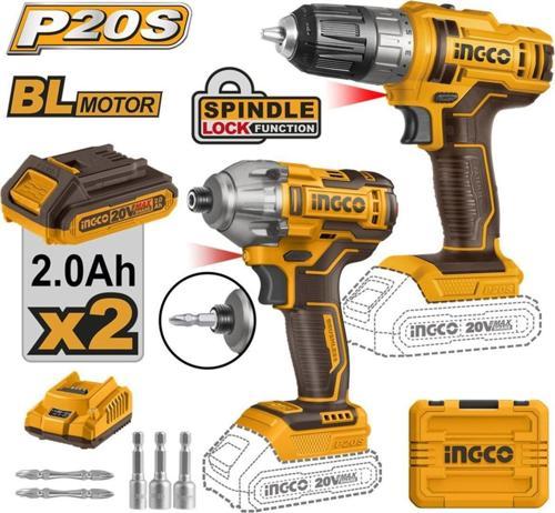 ING-COSLI230708 Li-ion Akülü 2 li Kombo Set - Matkap ve Vidalama 20V 2