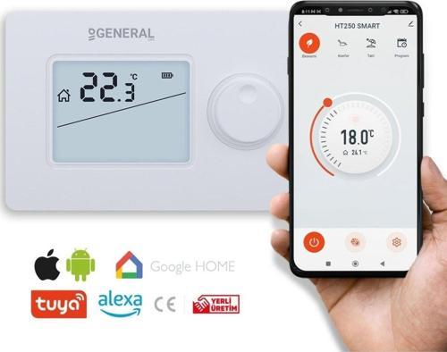 Ht250 Smart Wi-Fi Kontrollü Kablosuz Akıllı Oda Termostatı