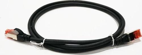 Bakır Patch Kablo S/FTP CAT6 1 mt LSZH SİYAH ASSMAN