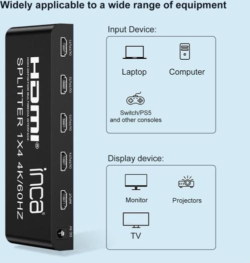 IHSK-460 Hdmı Splitter 1 İn 4Out 4K@60Hz Switch