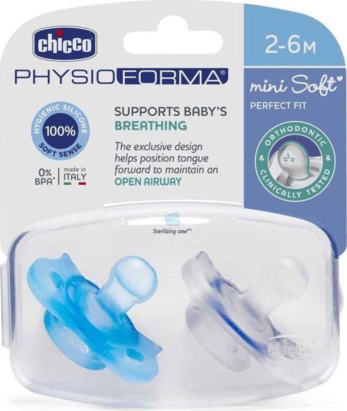 PhysioForma Mini Soft 2'li Emzik 2-6 Ay Erkek