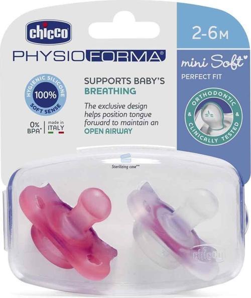 PhysioForma Mini Soft 2'li Emzik 2-6 Ay Kız