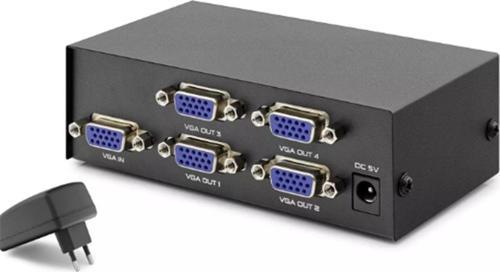 Hdx1278 4 Port Vga Splitter 200Mhz 1-In 4-Out Siyah