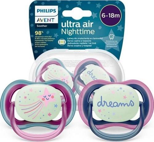 Ultra Air Night Karanlıkta Parlar Gece Emziği 6-18 ay Kız